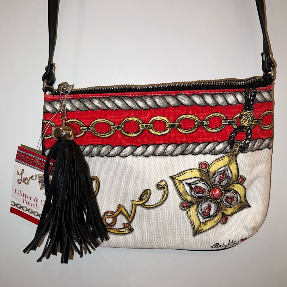 Brighton Glitter and Go Love Crossbody never used with tags
